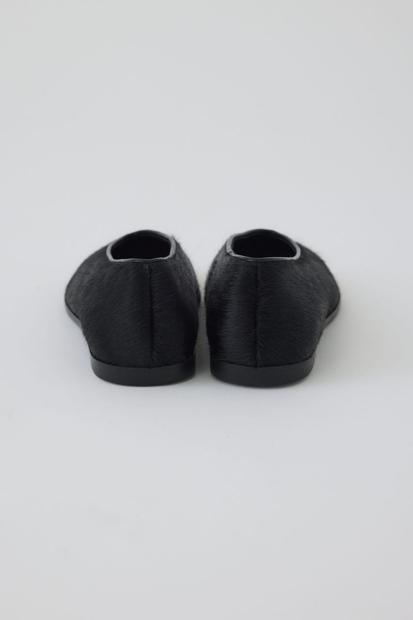 【26FW PRE ORDER】Brushed calf flat BLK 37