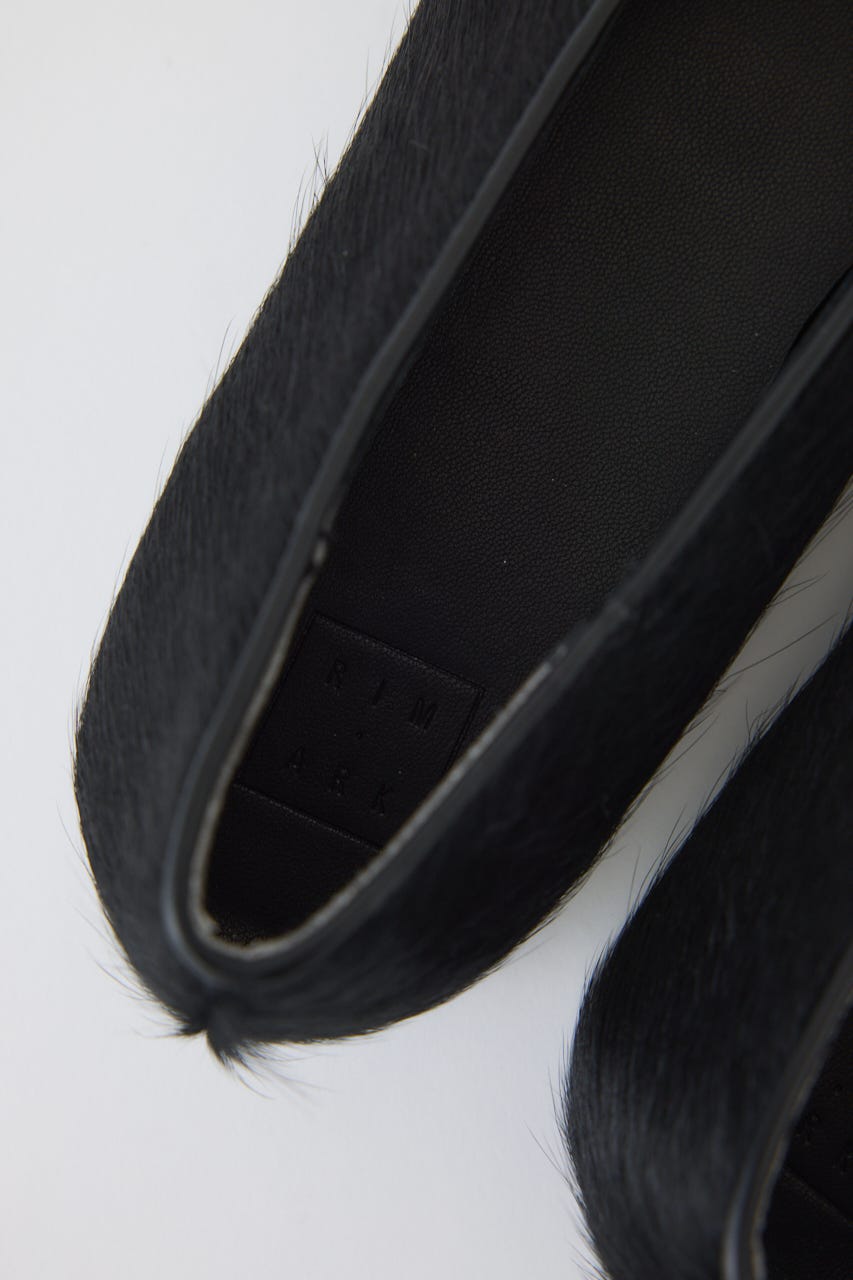 【26FW PRE ORDER】Brushed calf flat BLK 37