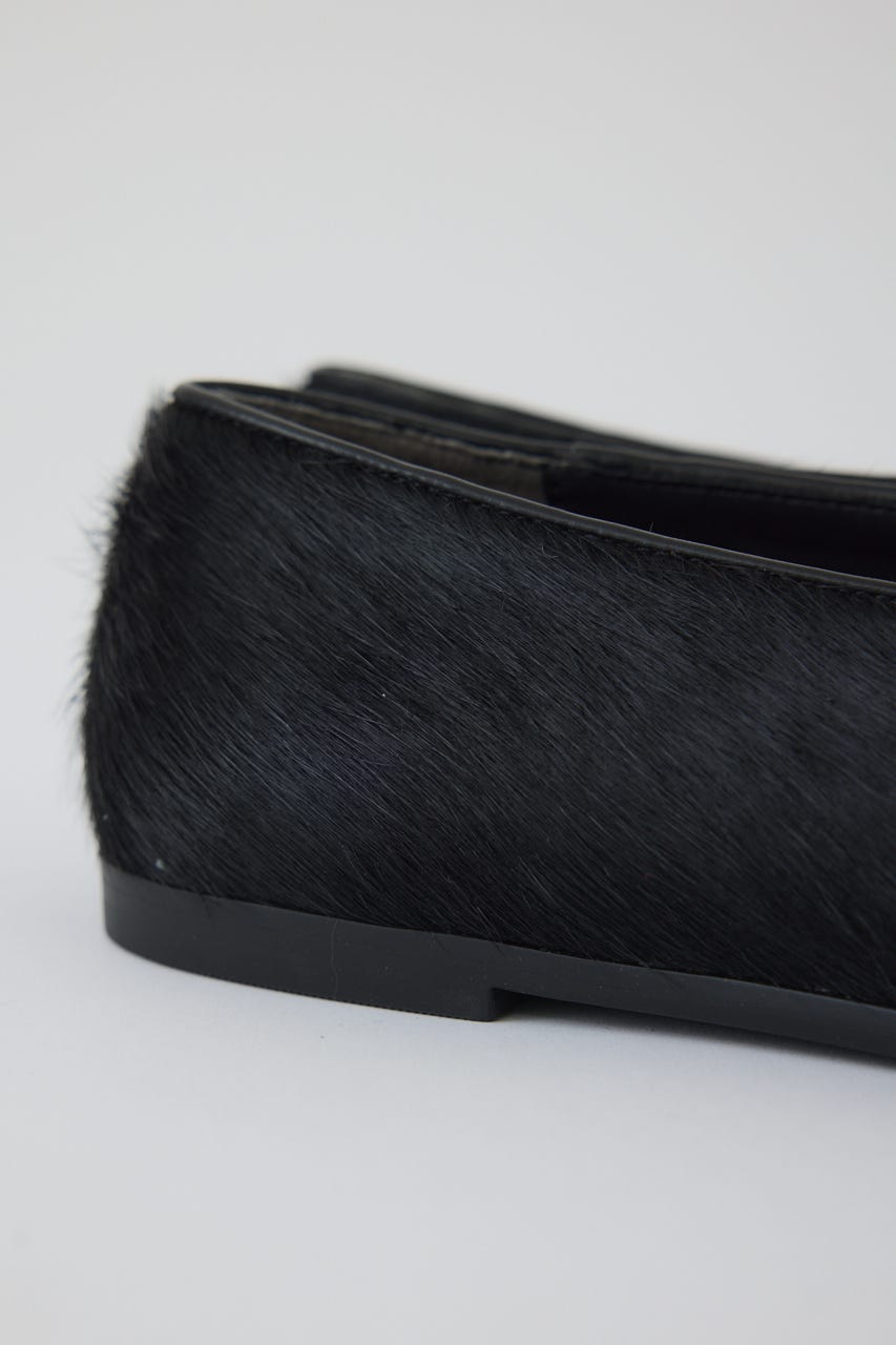 【26FW PRE ORDER】Brushed calf flat BLK 37