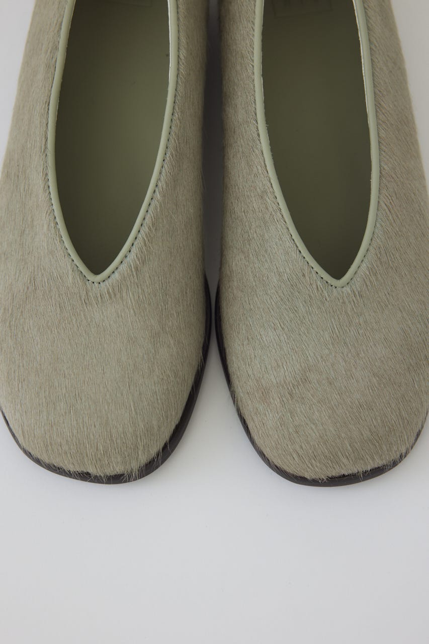 【26FW PRE ORDER】Brushed calf flat GREIGE 36