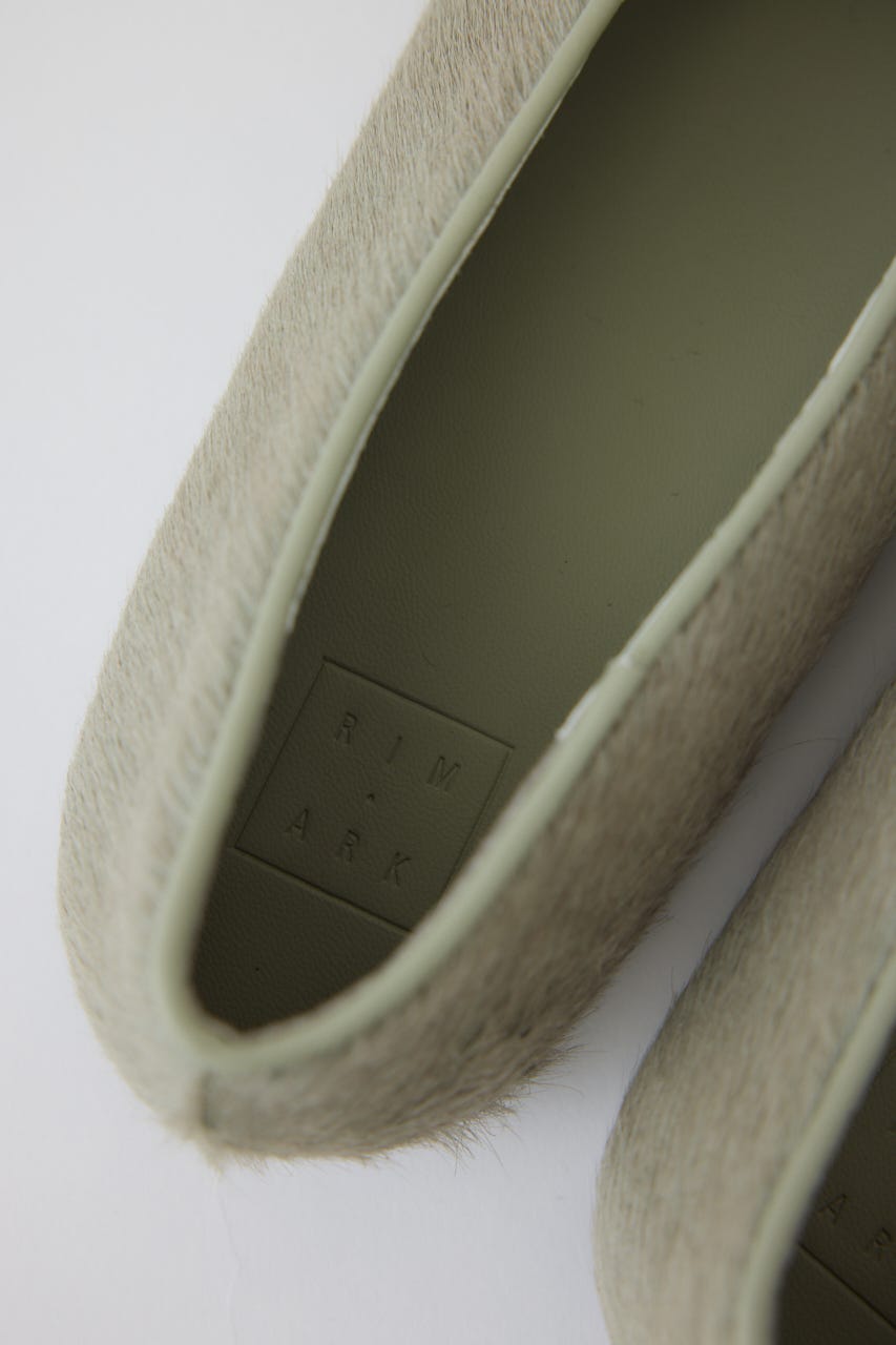 【26FW PRE ORDER】Brushed calf flat GREIGE 36