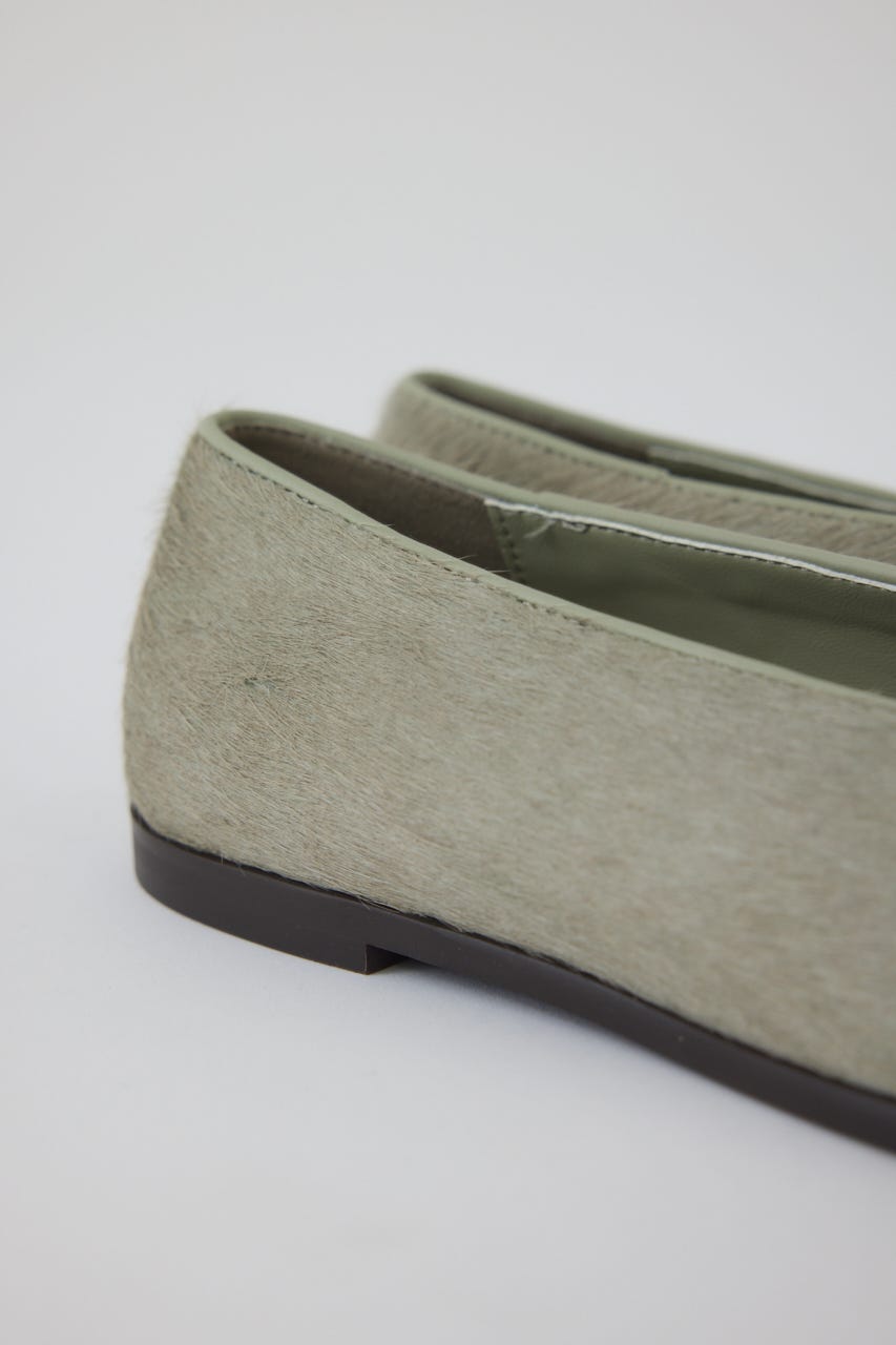 【26FW PRE ORDER】Brushed calf flat GREIGE 36