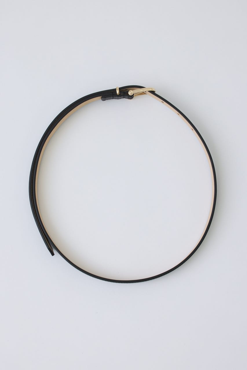 Ornate buckle leather belt GLD FREE