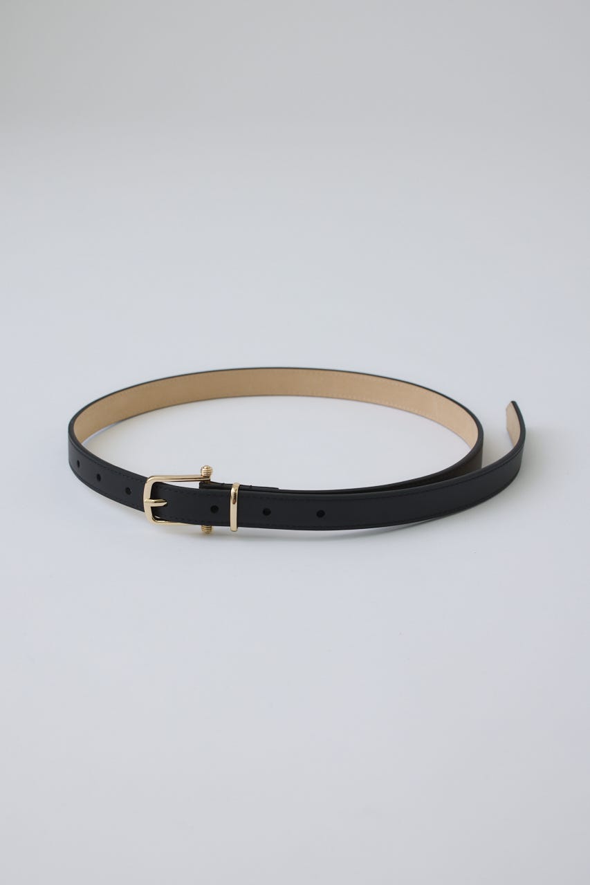 Ornate buckle leather belt GLD FREE