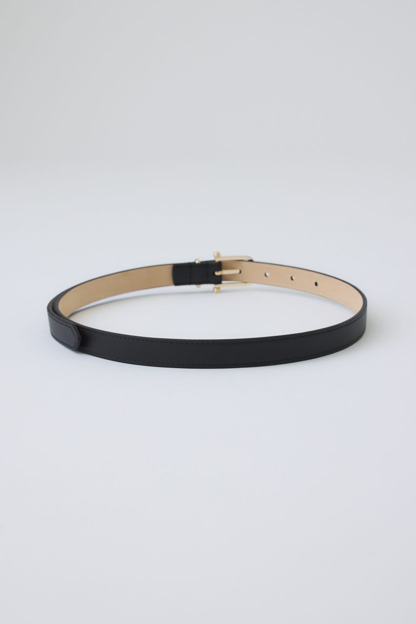 Ornate buckle leather belt GLD FREE