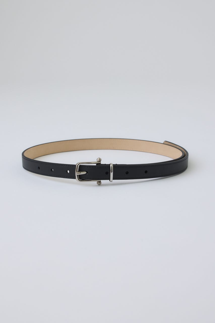 Ornate buckle leather belt SLV FREE