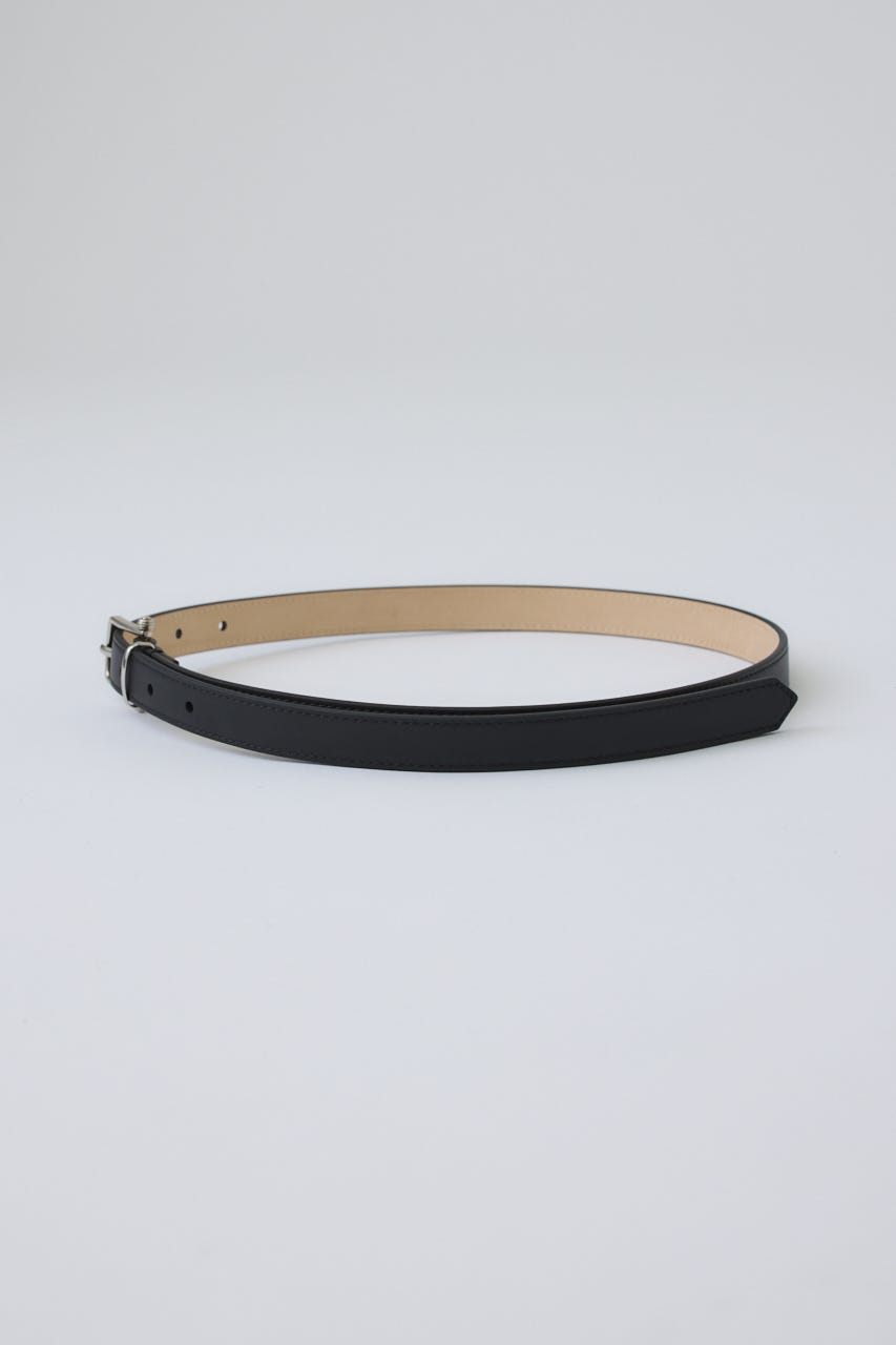 Ornate buckle leather belt SLV FREE