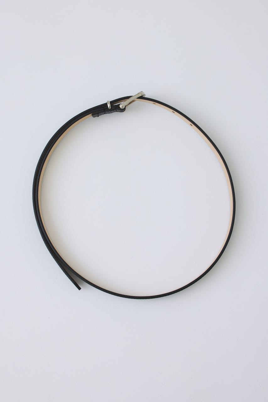 Ornate buckle leather belt SLV FREE
