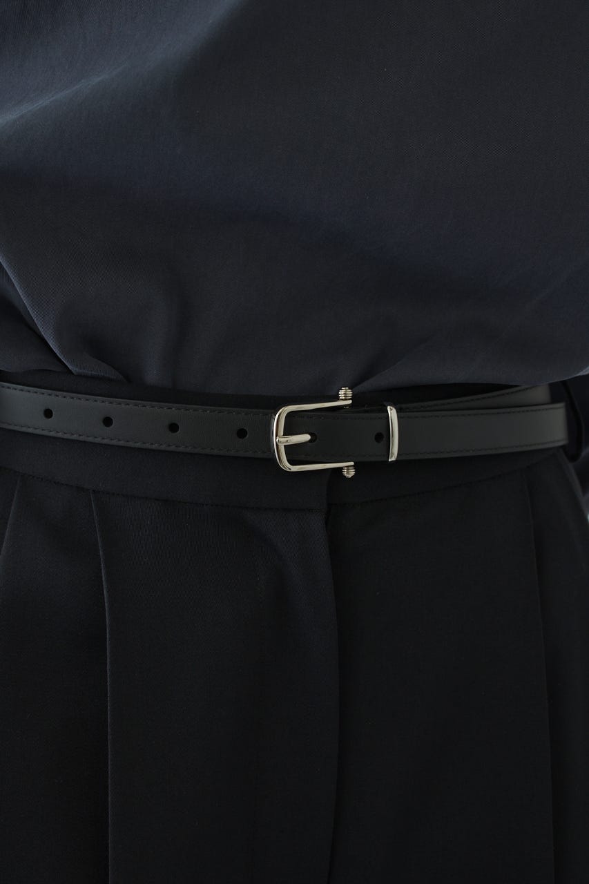 Ornate buckle leather belt SLV FREE