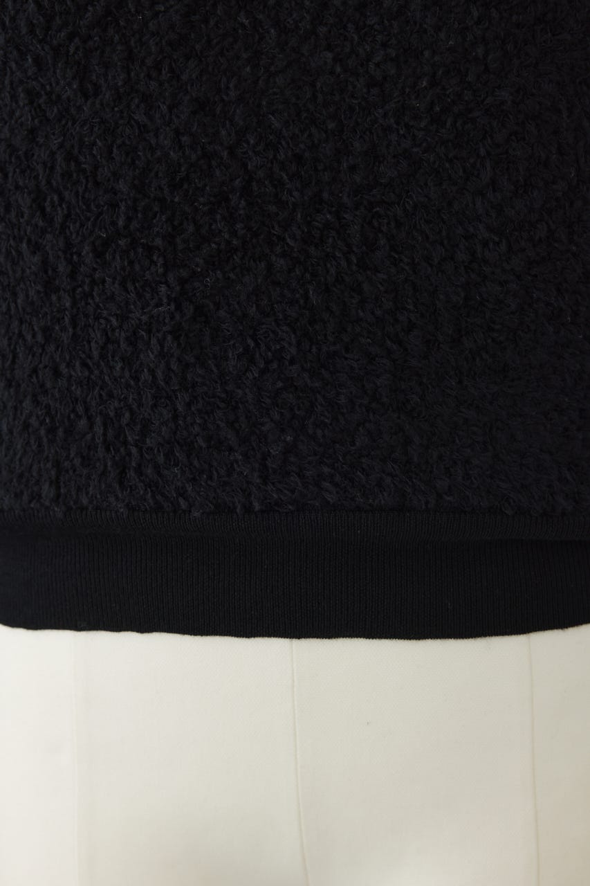 【26FW PRE ORDER】Boa vest-like zip knit BLK FREE