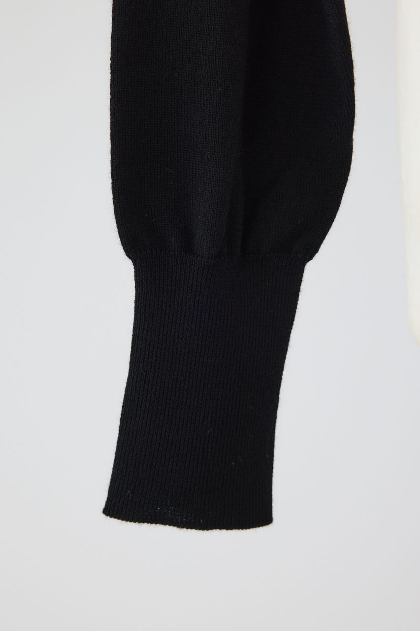 【26FW PRE ORDER】Boa vest-like zip knit BLK FREE