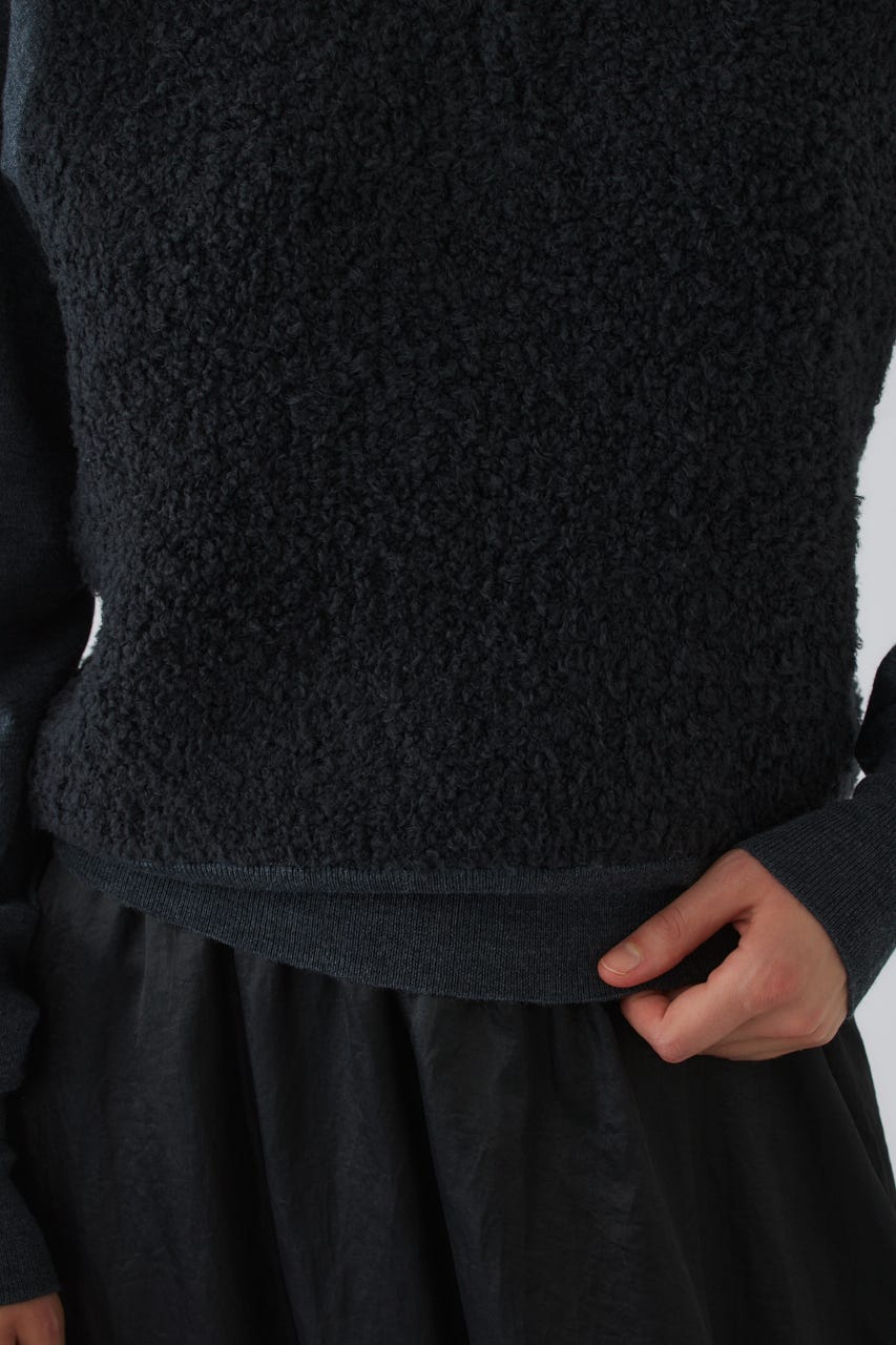 11/4- order start Boa vest-like zip knit C.GRY FREE
