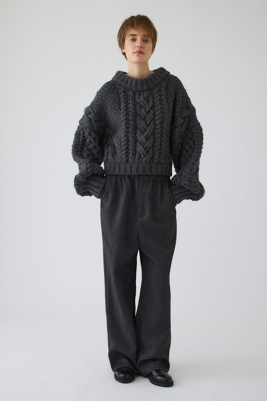 11/4- order start Handmade cable knit C.GRY FREE