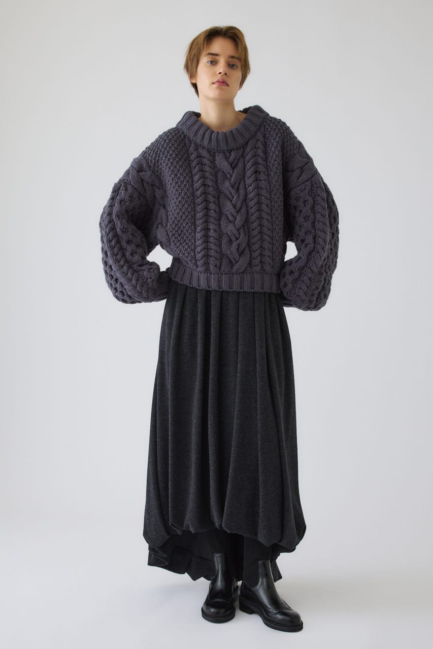 11/4- order start Handmade cable knit D/BLU FREE
