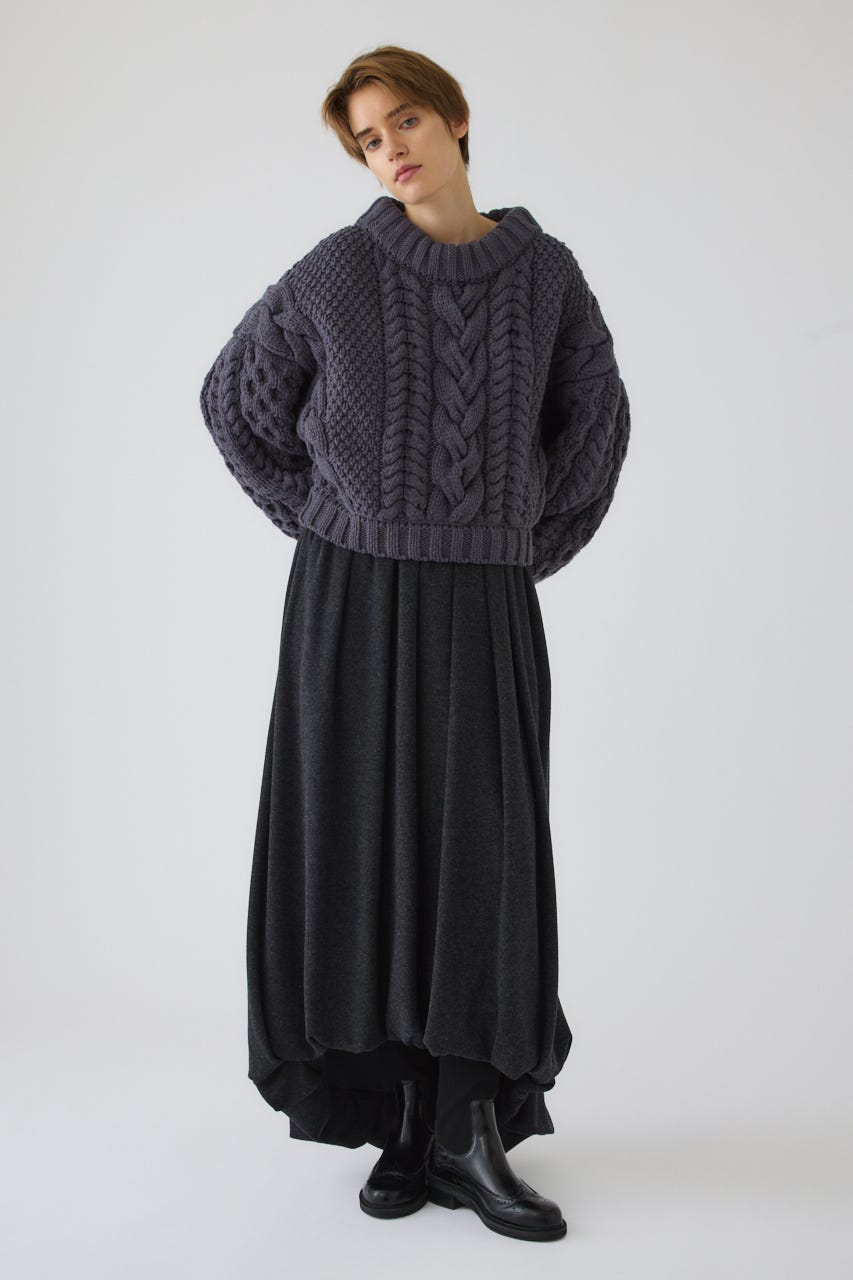 11/4- order start Handmade cable knit D/BLU FREE