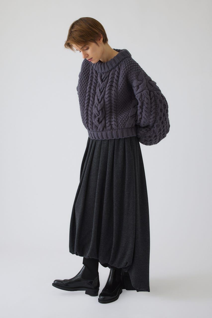 11/4- order start Handmade cable knit D/BLU FREE