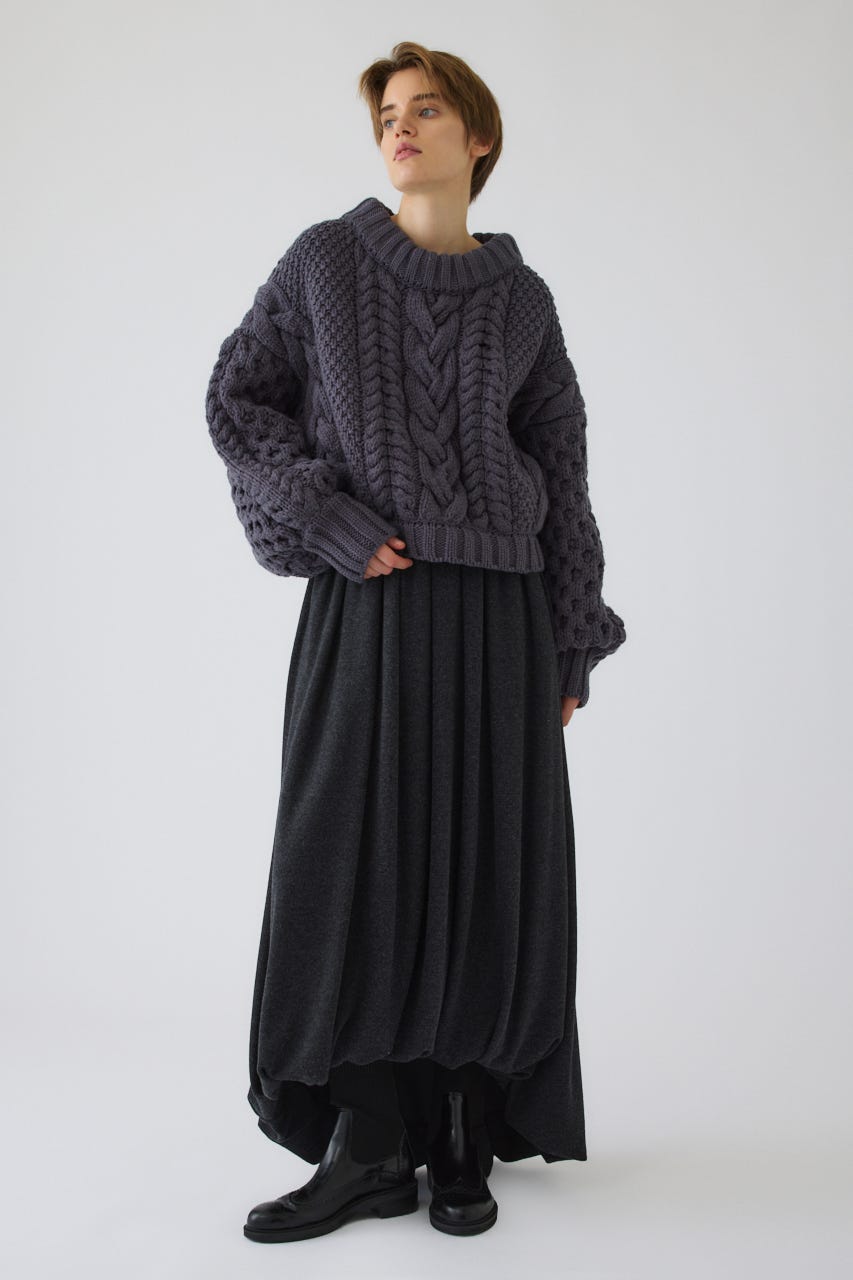11/4- order start Handmade cable knit D/BLU FREE