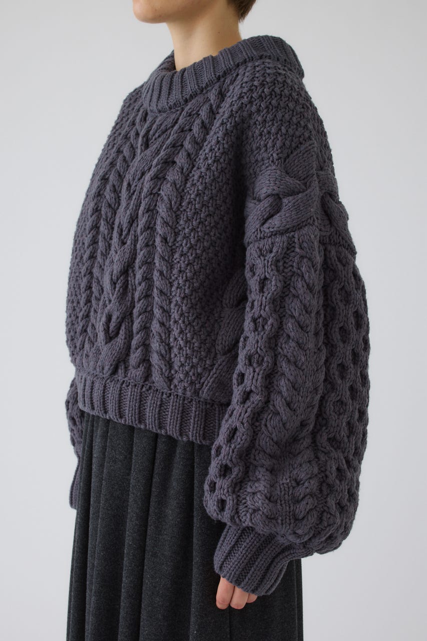 11/4- order start Handmade cable knit D/BLU FREE