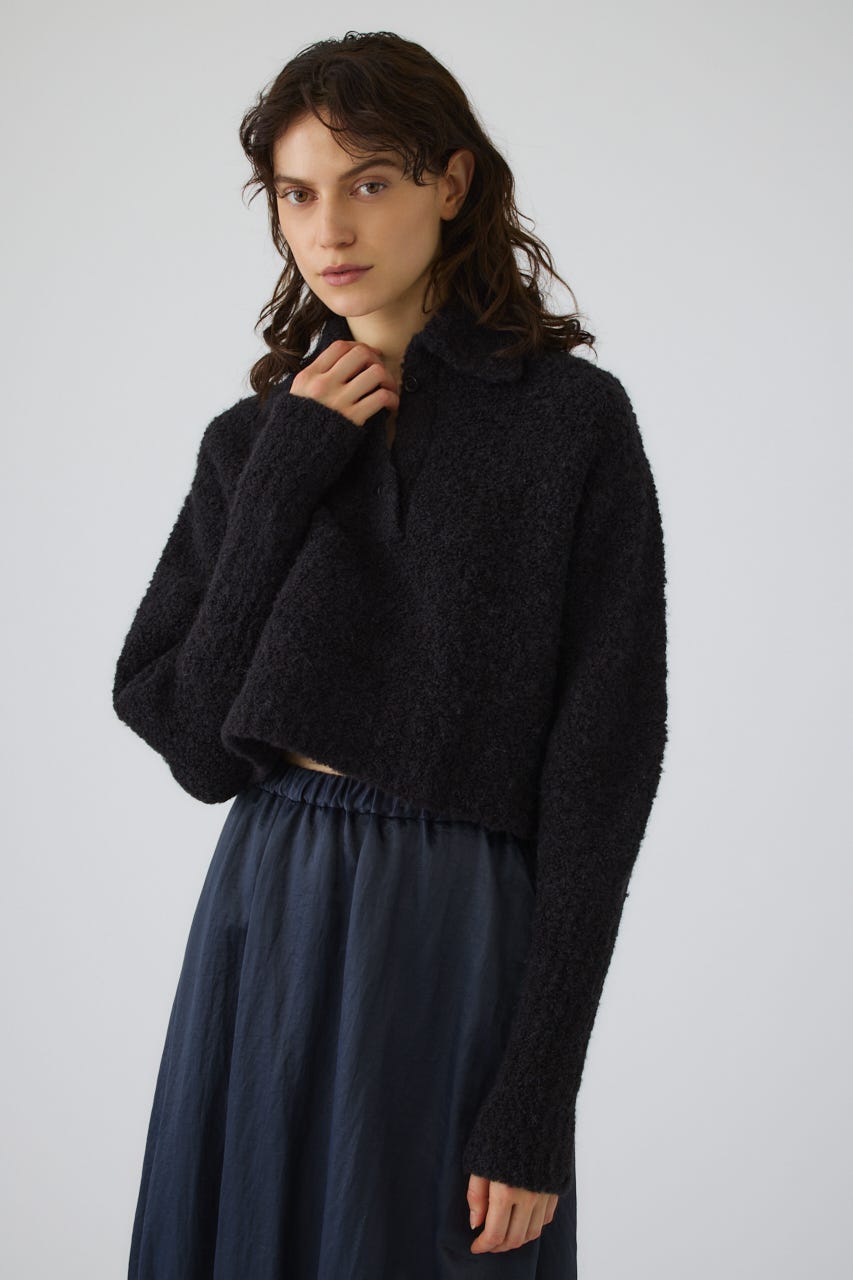 Boucle short knit BLK 38