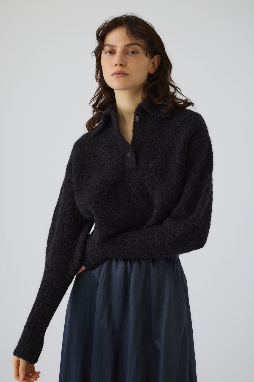 Boucle short knit BLK 38
