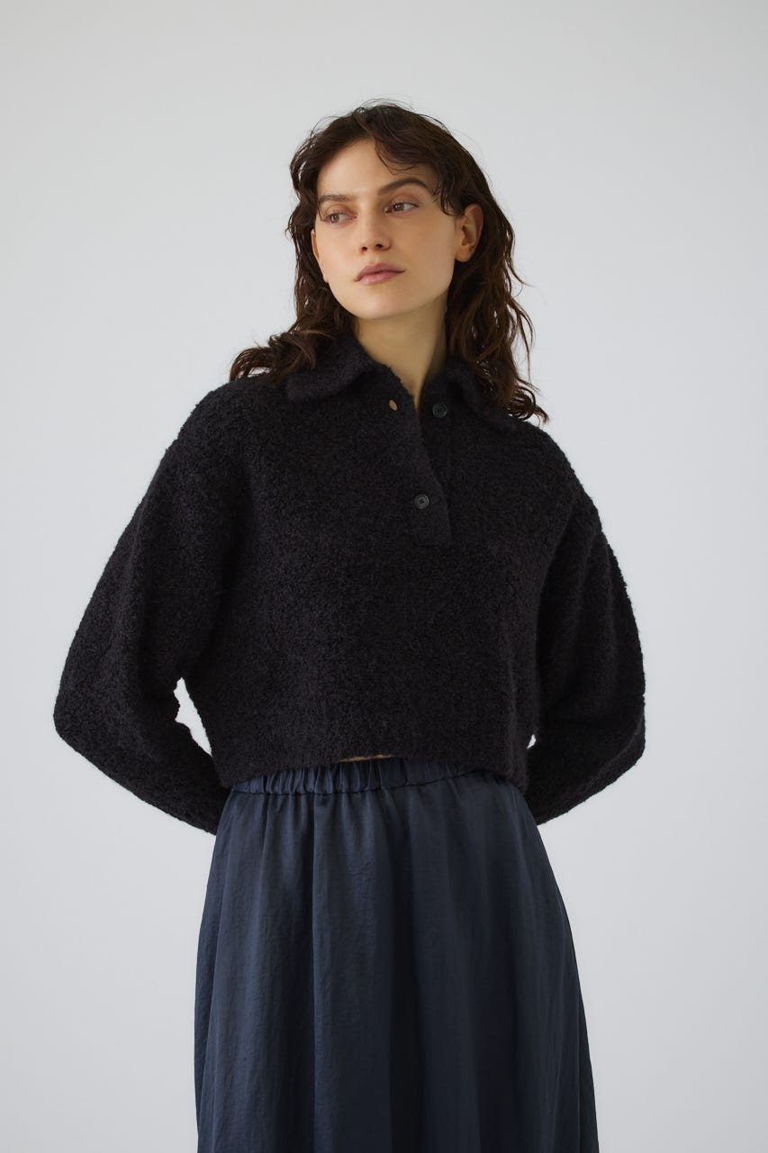 Boucle short knit BLK 38