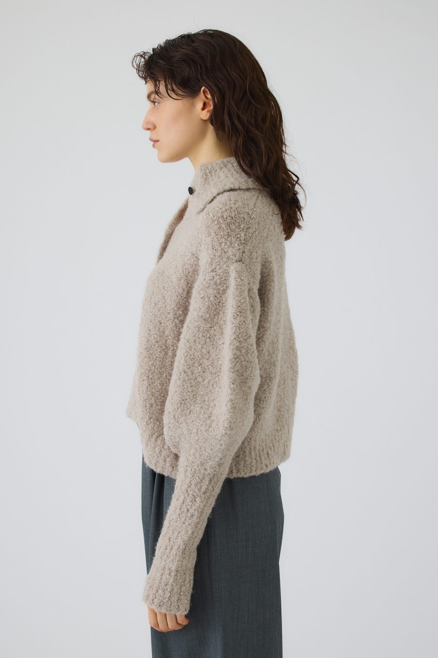 Boucle short knit L/GREIGE 38