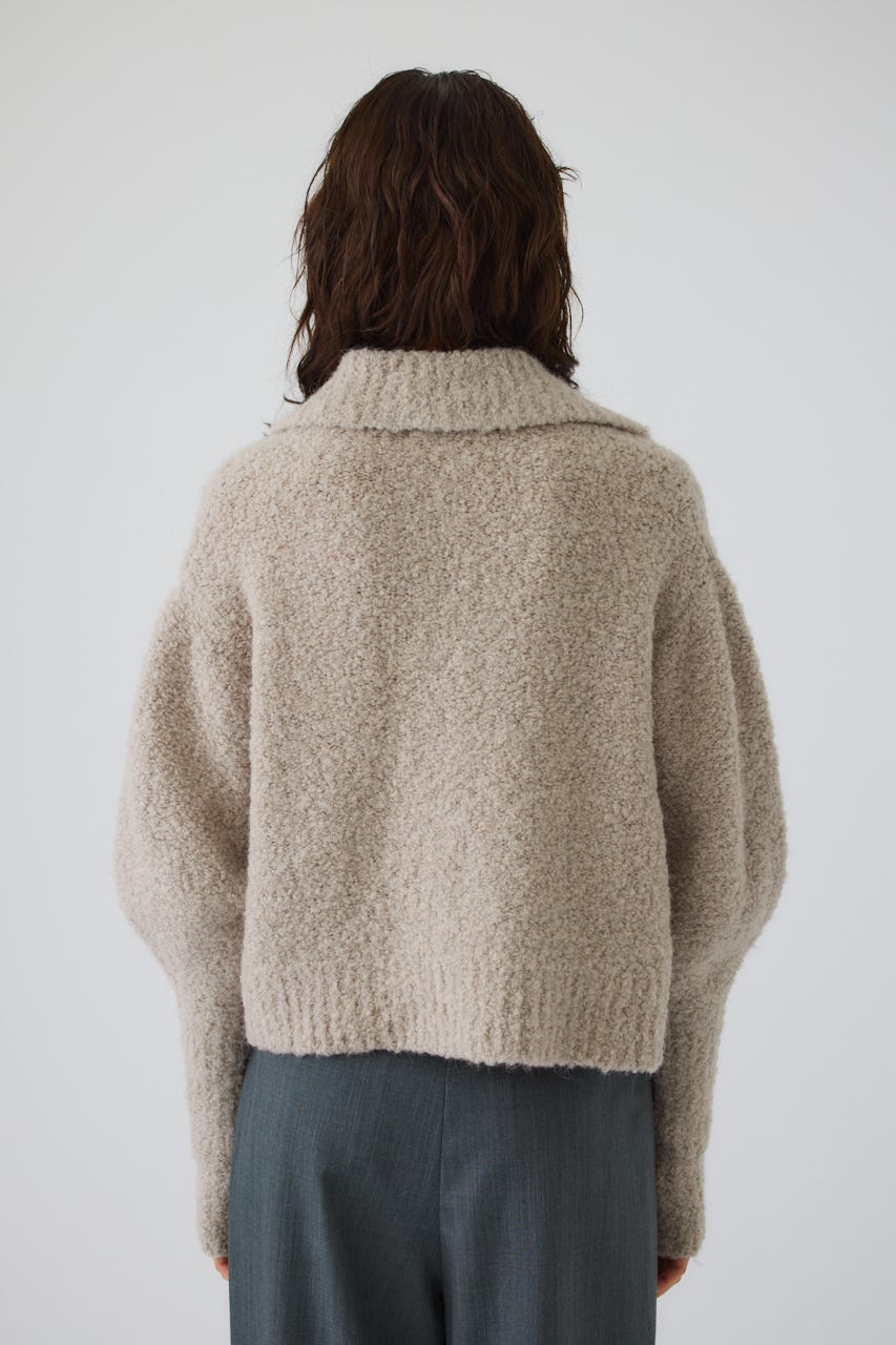 Boucle short knit L/GREIGE 38