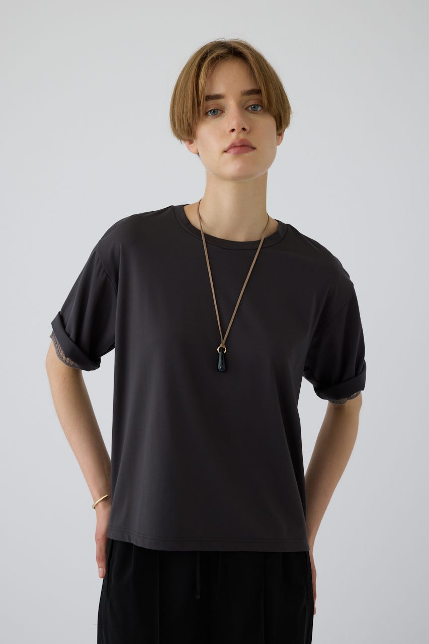 7/15- order start Mesh layered sleeve tee C.GRY FREE