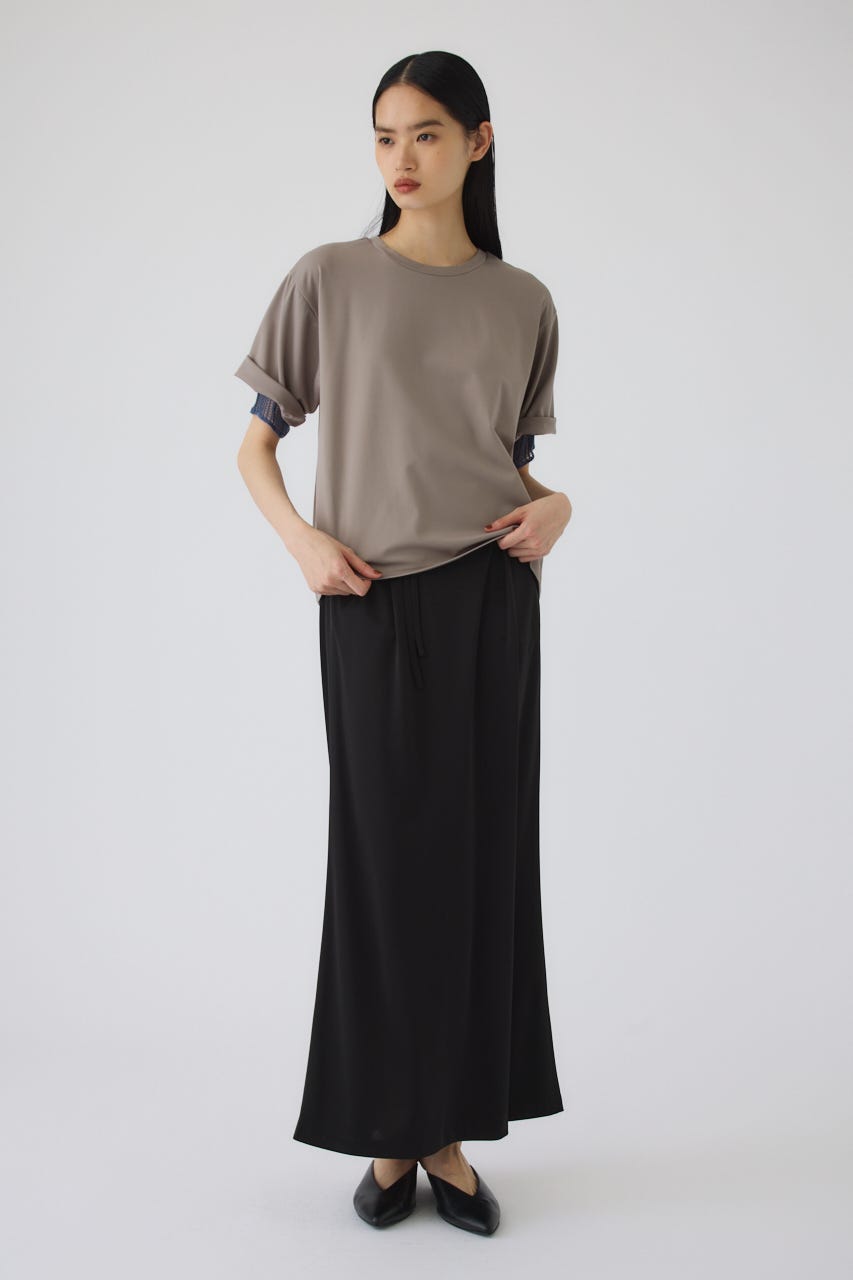 7/15- order start Mesh layered sleeve tee GREIGE FREE