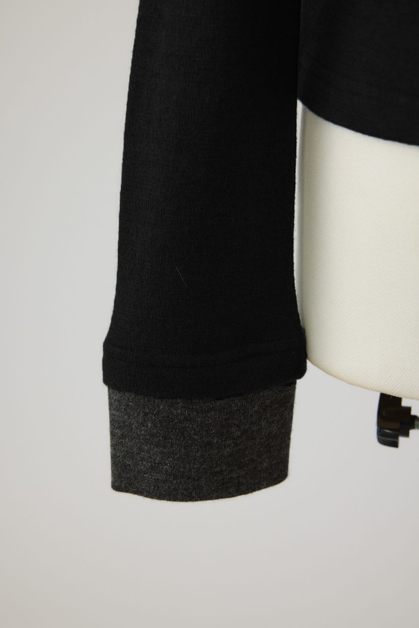 【26FW PRE ORDER】Essential henley cut tops BLK FREE