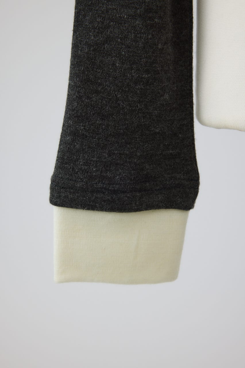 【26FW PRE ORDER】Essential henley cut tops C.GRY FREE