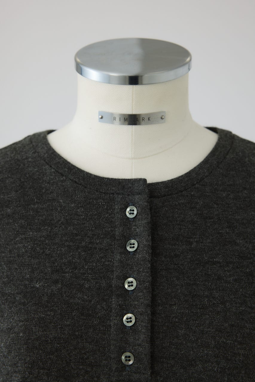 【26FW PRE ORDER】Essential henley cut tops C.GRY FREE