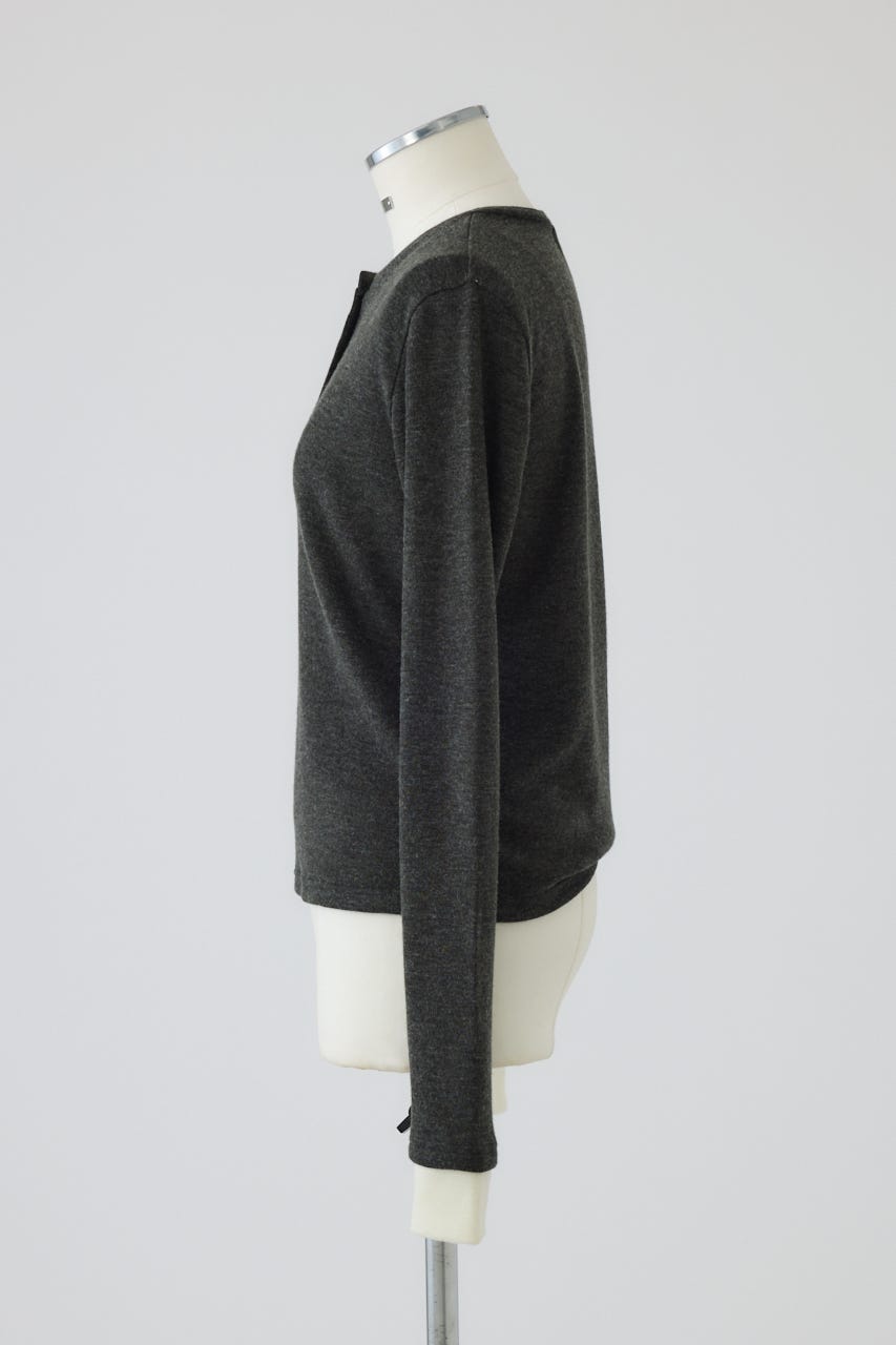【26FW PRE ORDER】Essential henley cut tops C.GRY FREE