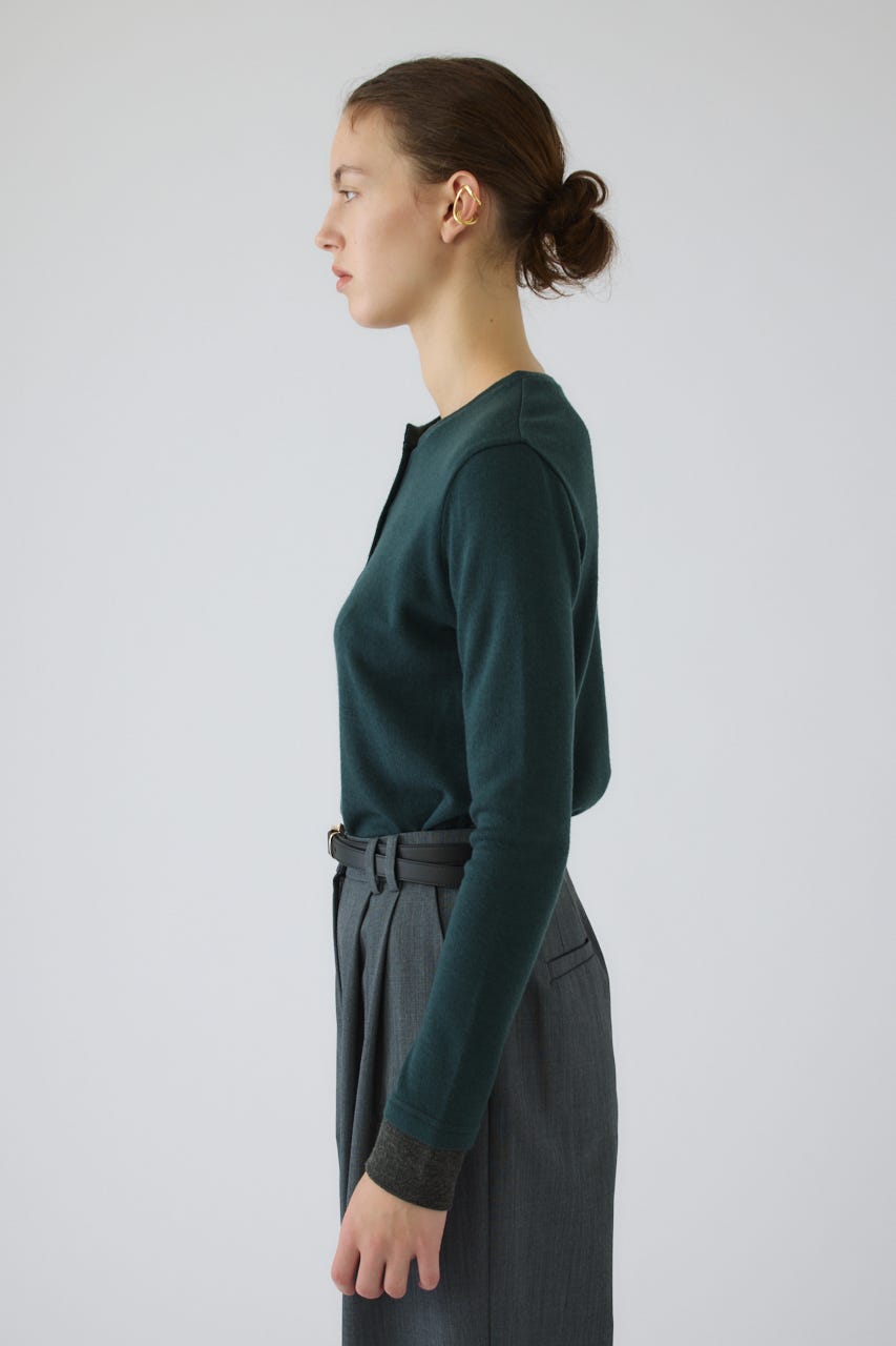 Essential henley cut tops GRN FREE