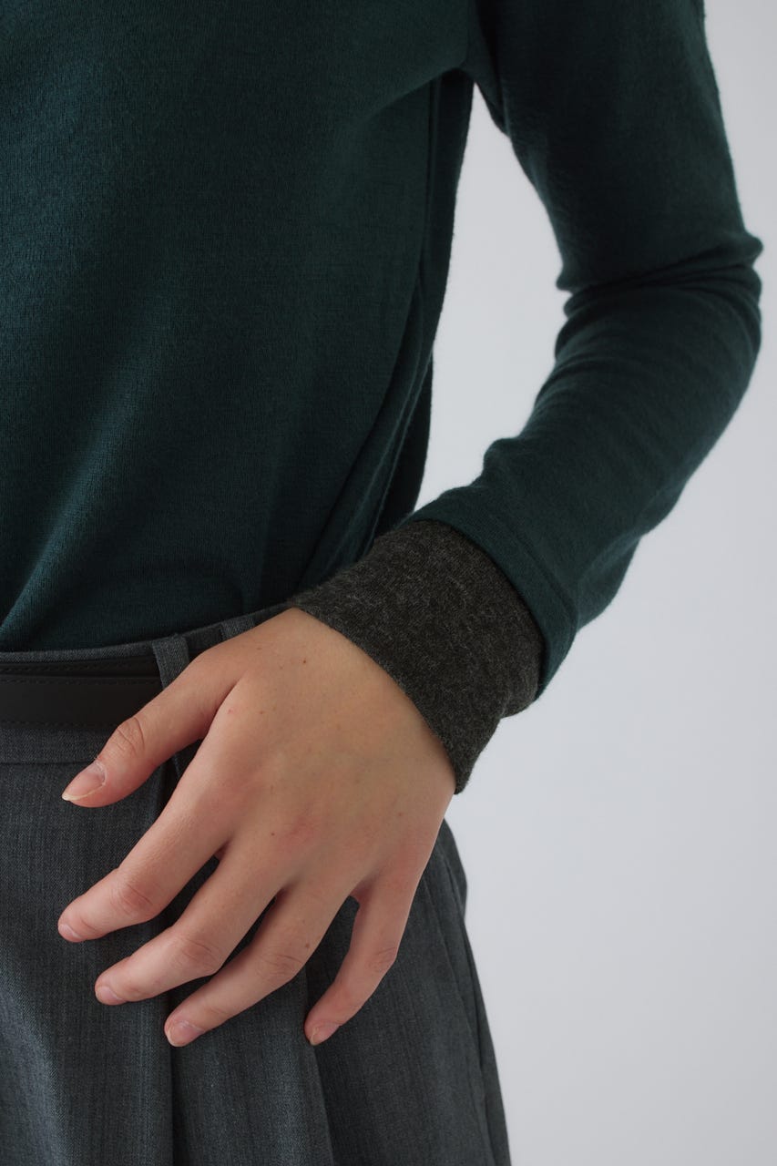 Essential henley cut tops GRN FREE