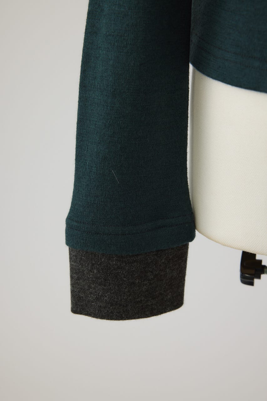 【26FW PRE ORDER】Essential henley cut tops GRN FREE