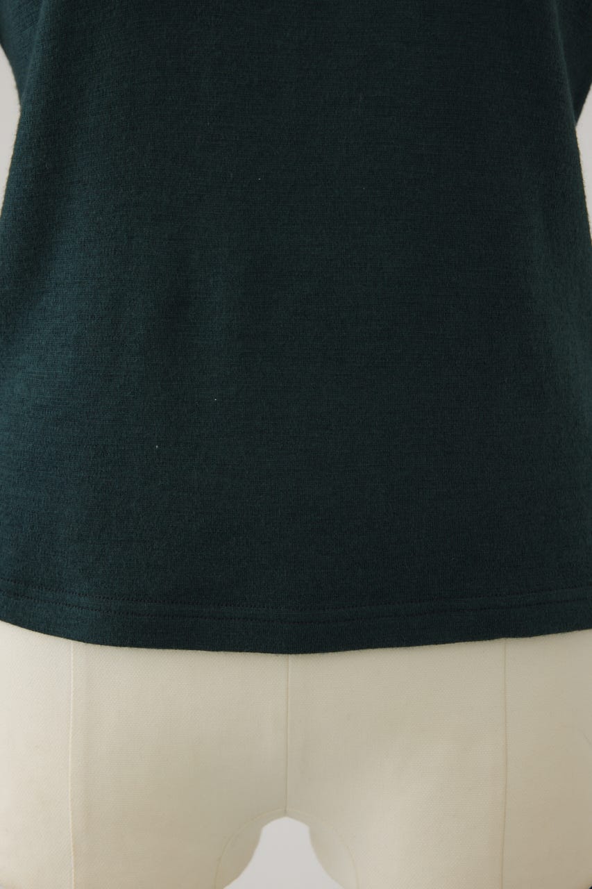 【26FW PRE ORDER】Essential henley cut tops GRN FREE