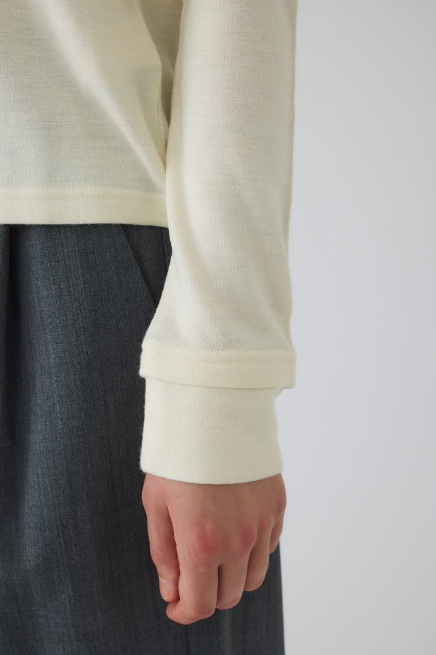 Essential henley cut tops WHT FREE