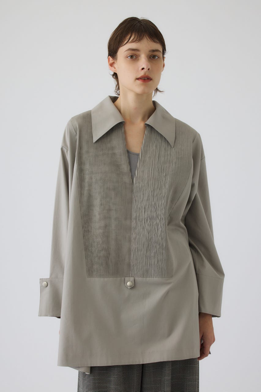 8/1- order start Pin-tuck kaftan GRY FREE