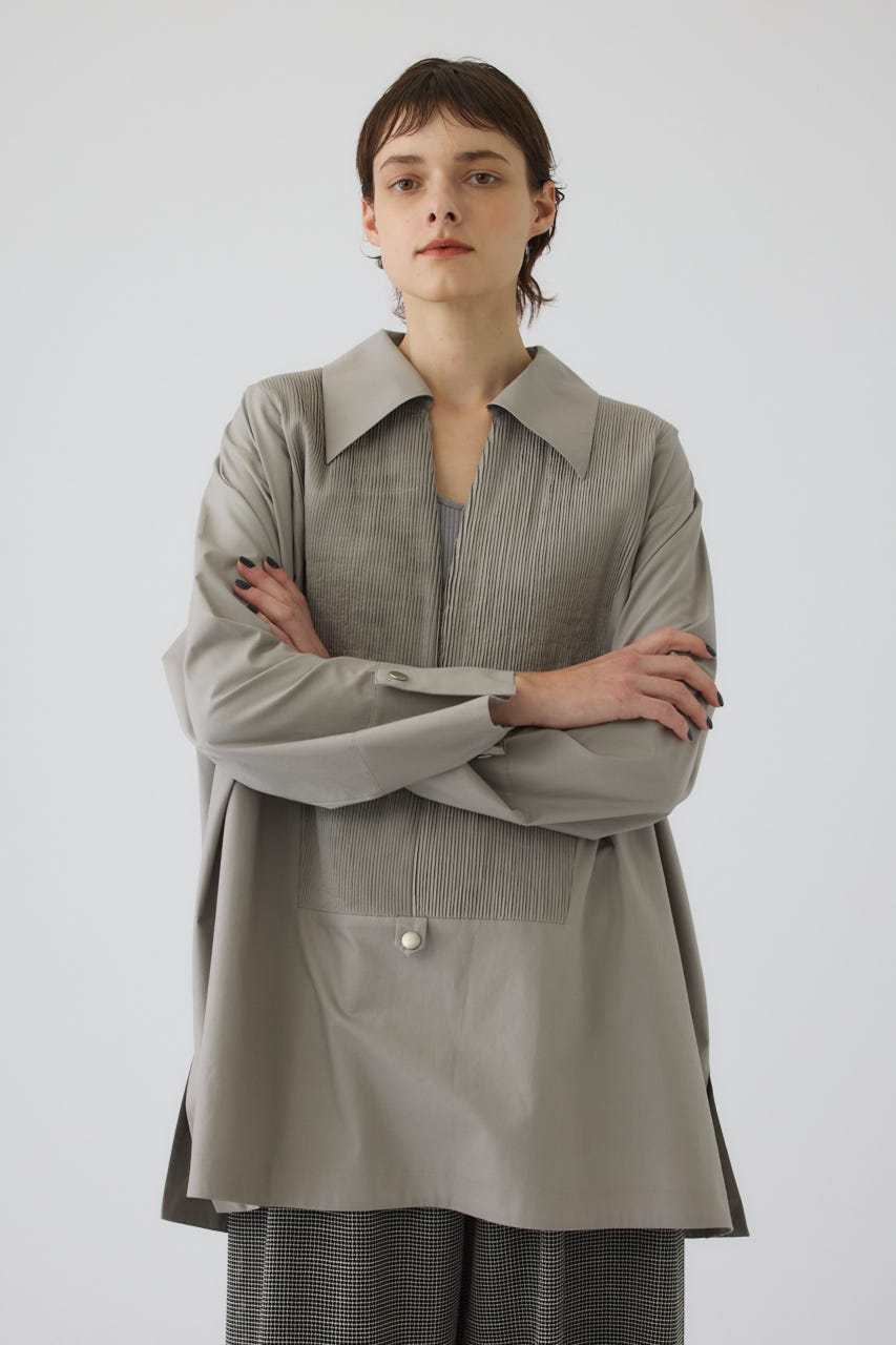 8/1- order start Pin-tuck kaftan GRY FREE