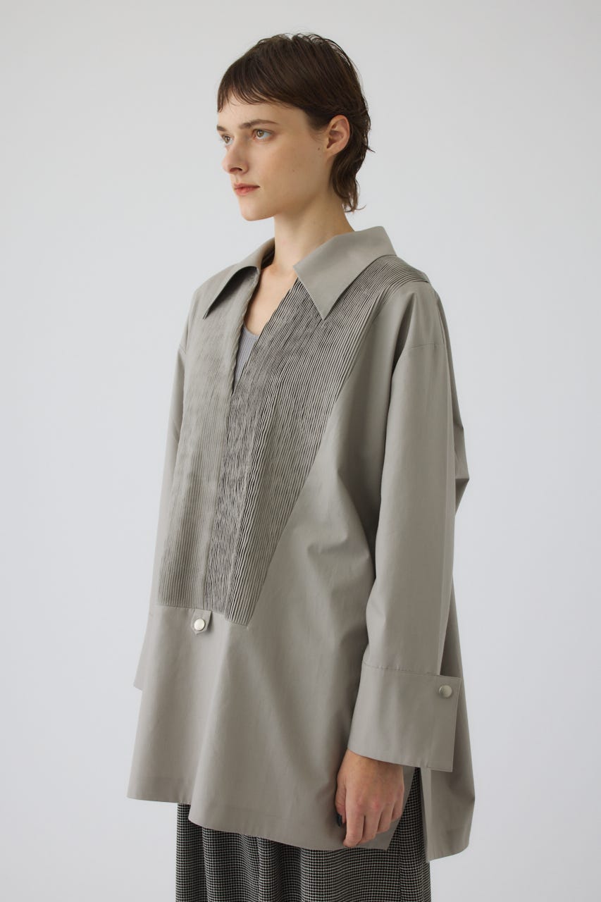 8/1- order start Pin-tuck kaftan GRY FREE
