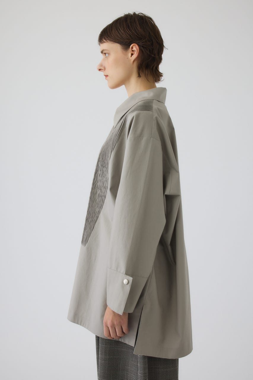 8/1- order start Pin-tuck kaftan GRY FREE