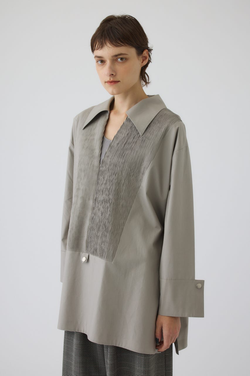 8/1- order start Pin-tuck kaftan GRY FREE