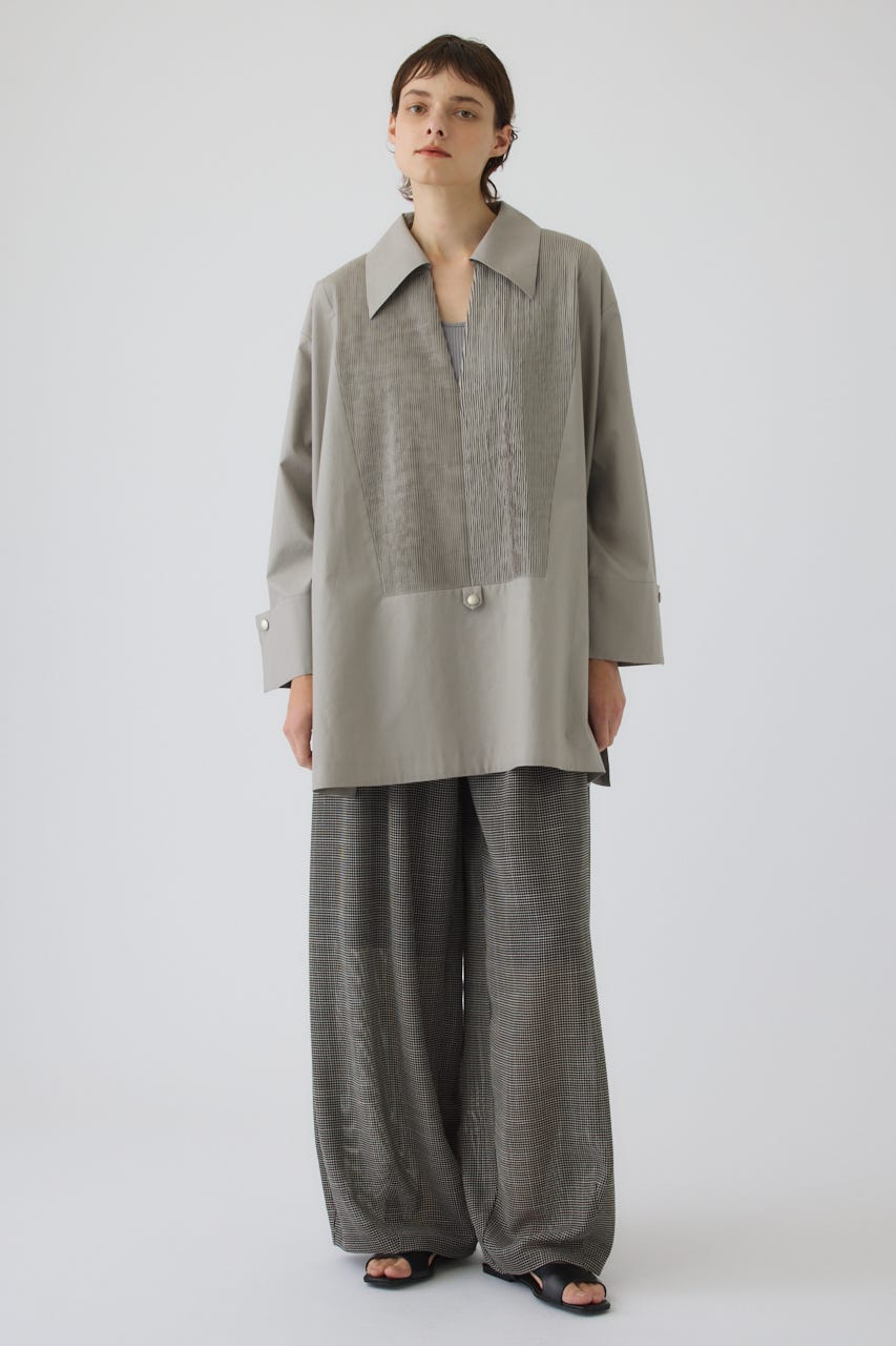 8/1- order start Pin-tuck kaftan GRY FREE