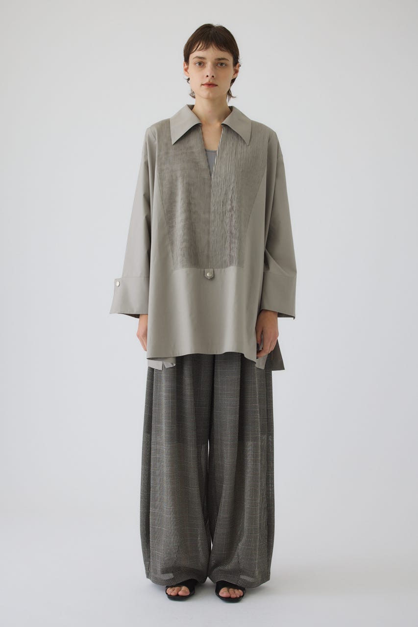 8/1- order start Pin-tuck kaftan GRY FREE
