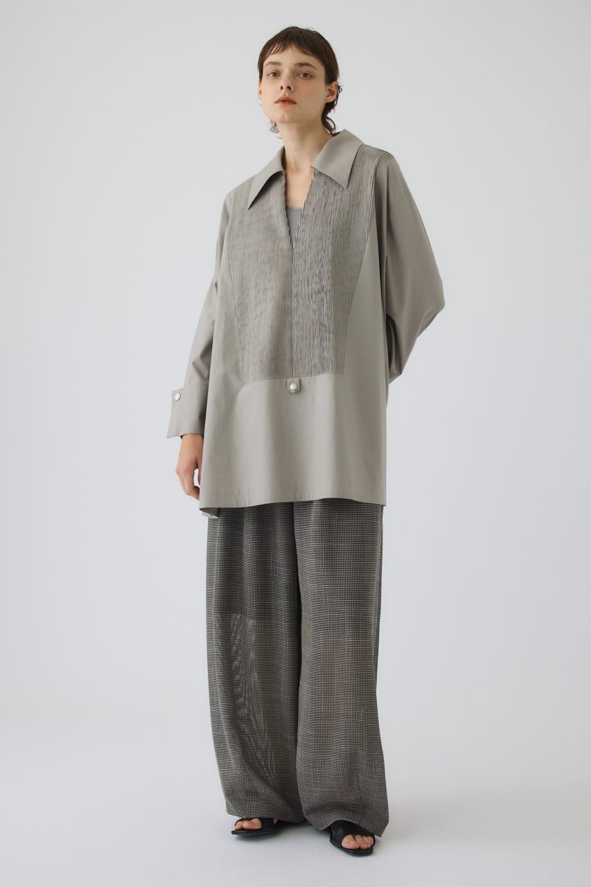8/1- order start Pin-tuck kaftan GRY FREE