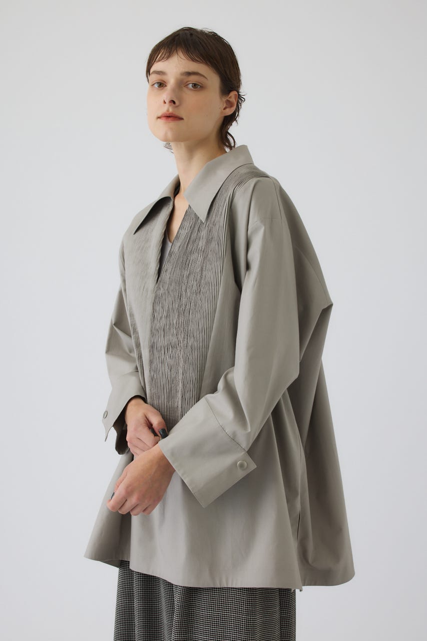 8/1- order start Pin-tuck kaftan GRY FREE