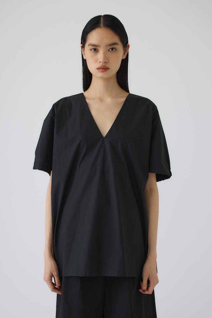 7/15- order start Gather sleeve v-neck PO BLK FREE