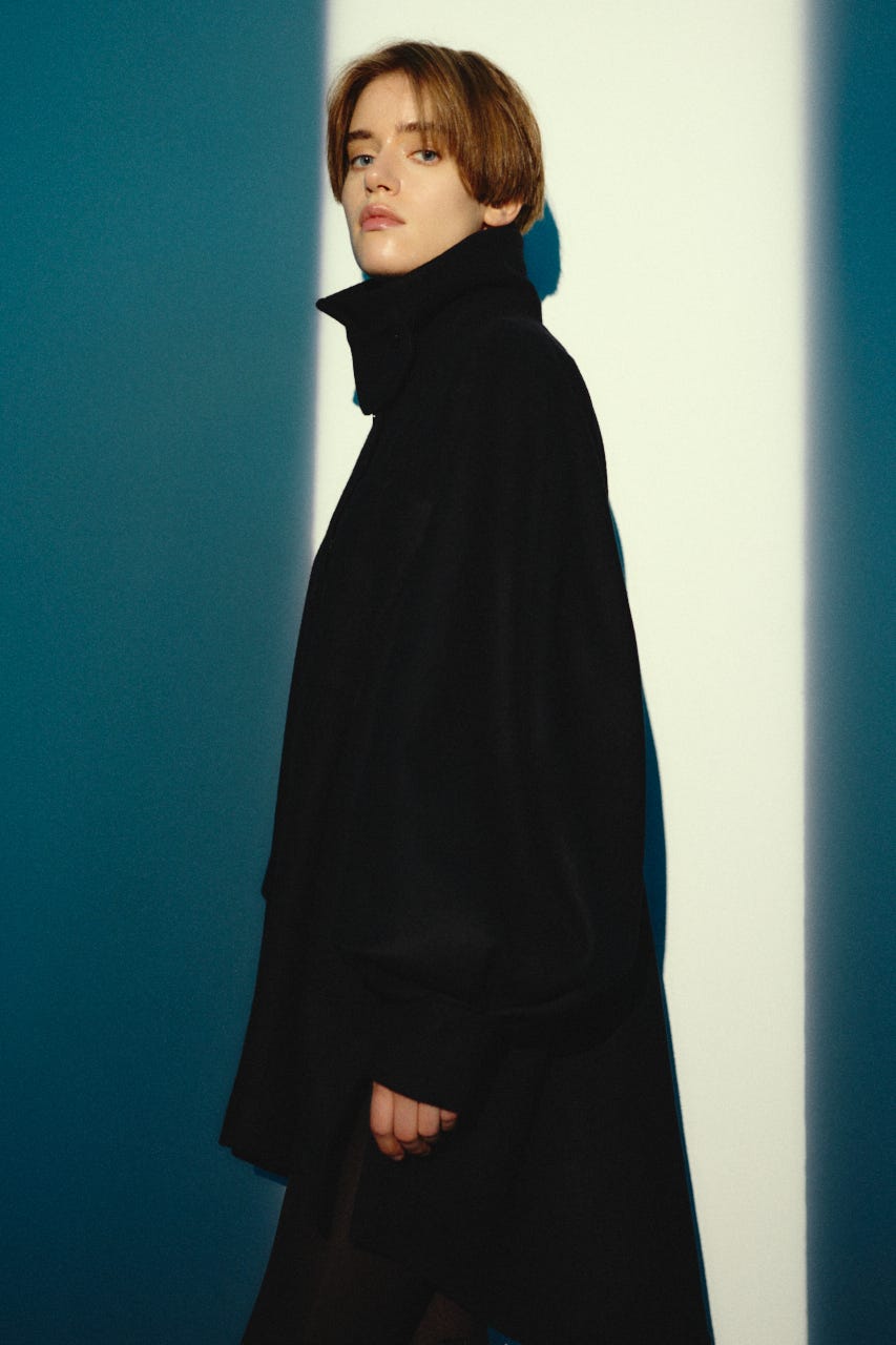 【26FW OUTER PRE ORDER】Round big sleeve CT BLK FREE