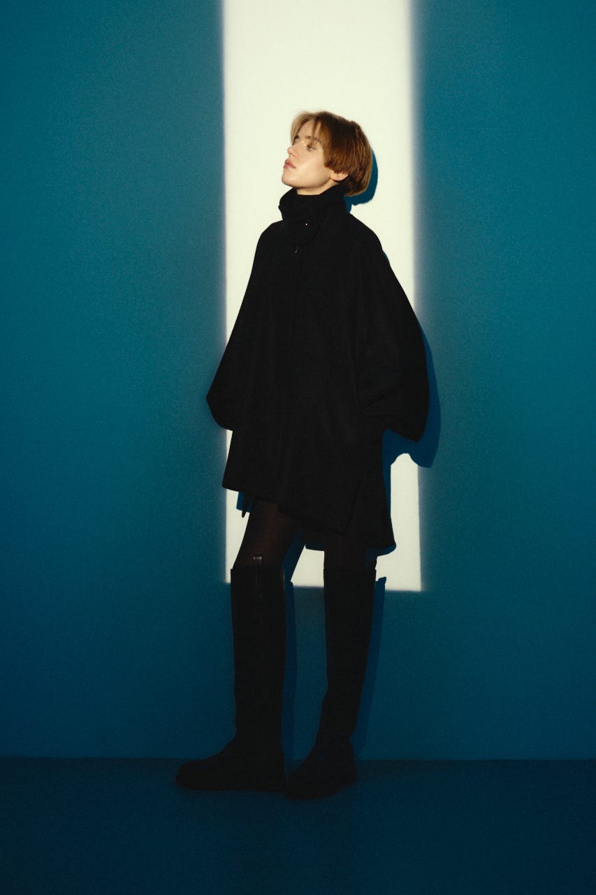 【26FW OUTER PRE ORDER】Round big sleeve CT BLK FREE